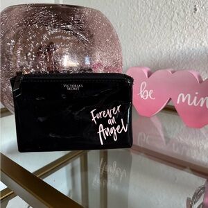 Victoria's Secret Black and Pink Cosmetic Bag